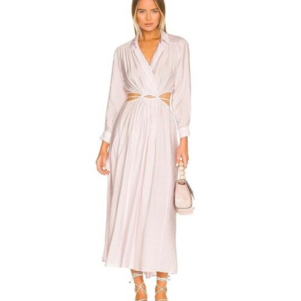Young Fabulous and Broke Purple Maxi Dress with Cut Outs